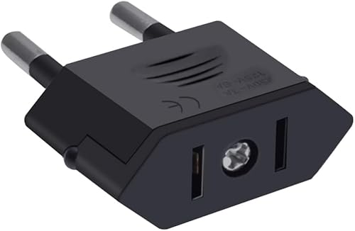 Miniatura 6 de UE a EE. UU., enchufe de conversión de viaje europeo, CNUS 2 agujeros a UE 2 enchufe cilíndrico, CN US a UE Adaptador de enchufe convertidor de CA