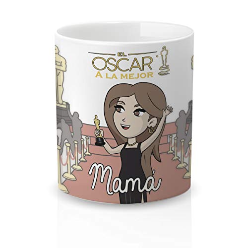 Yujuuu! | Taza cerámica Original Madre. Resistente 100% al microondas y lavavajillas. Taza Cover