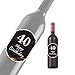 Lot de 2 étiquettes pour bouteille de 40e anniversaire Happy Birthday 40 - Convient pour les cadeaux de fête, pour hommes et femmes (8,5 x 12 cm)