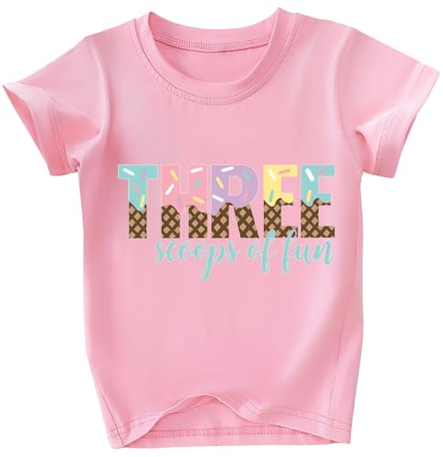Image of Toddler Girls 3rd Birthday Shirts for Girls 3 Years Old Outfit for Party Tshirt