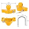 CZC AUTO Trailer Hitch Lock Universal Tow Ball Coupler Security Kit Heavy Duty Anti-Theft Protection for Trailer Caravan Horsebox, 2 Keys Yellow #2