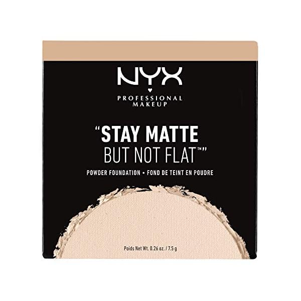NYX PROFESSIONAL MAKEUP Stay Matte But Not Flat Powder Foundation, Nude