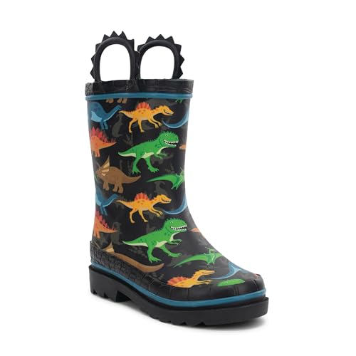 Image of Western Chief Kids Ladybug Rain Boot(Toddler /Little Kid /Big Kid) | Built for outdoor play, pull-on loops for self-dressing, comfort EVA insole, rubber traction outsole, toddler to big kid size
