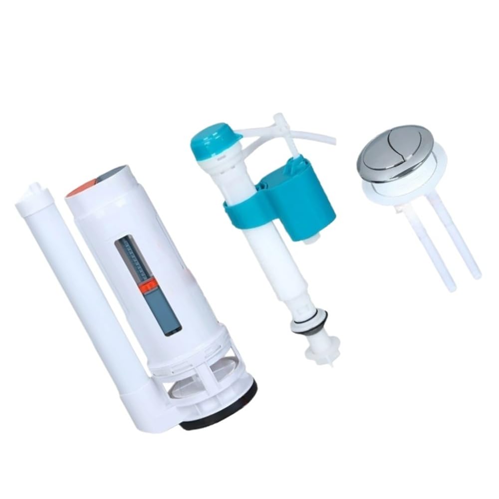 1 Juego de accesorios for cisterna de válvula de drenaje de llenado, componentes de reparación de tanque de agua de inodoro de doble descarga, accesorios(28cm)