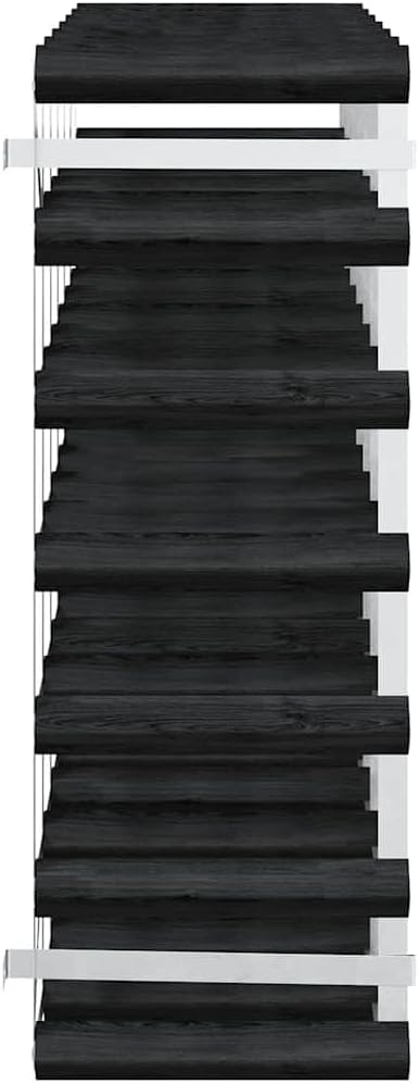 vidaXL Solid Wood Pine Wine Rack for 42 Bottles Home Indoor Living Room Kitchen Storage Cabinet Wine Rack Bottle Holder Furniture Black