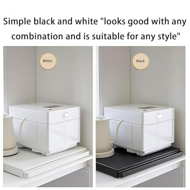 Kitchen countertop Pull-Out Storage Rack, Suitable for Microwave ovens, Coffee Machines, air fryers and blenders, Push-Pull Shelves for Easy Access, Save Storage Space Black