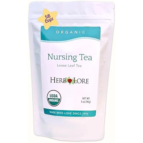 Herb Lore Organic Nursing Tea, Loose Leaf, Lactation Tea for Breastfeeding Mothers to Increase Breast Milk Supply Cover