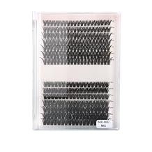 Long Wearing DIY Lash Extension Kit Volume 40D 60D Curl Clusters Individual Lashes Seal Tweezers for Beginners Black 60D/80DMIX One Size