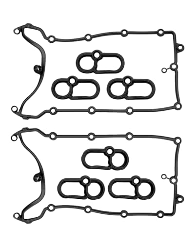 Engine Valve Cover Gasket Set Fit for Jaguar F-Type F-Pace XF XE XJ 3.0L, Fit for Land Rover Discovery LR4/ Range Rover Sport Velar 3.0L V6-Gas, Replace AJ813023, C2D3527, LR041869, LR011220