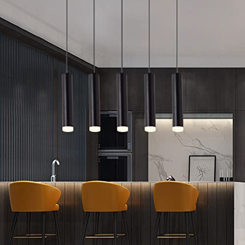 Chandelier led long tube suspension cylindrical light bar droplight white - 6