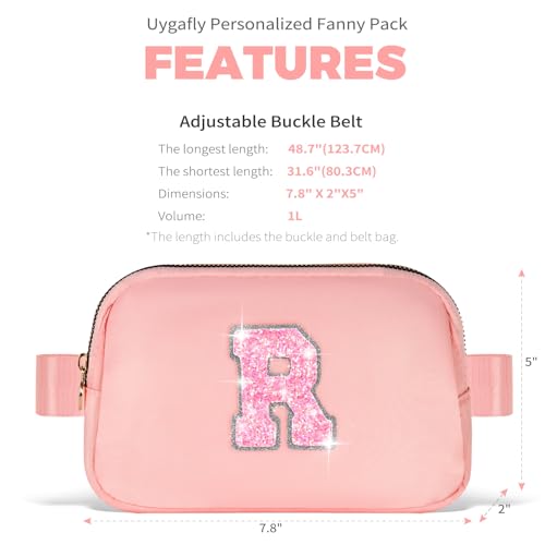 Image of Uygafly Gift for Teen Girls Kids Daughter Her - Birthday Gifts for 3 4 5 6 7 8 9 10 11 12 13 Year Old Girls,Fanny Pack Crossbody Bag Purse Belt Bag Cute Trendy Stuff | Peach,R