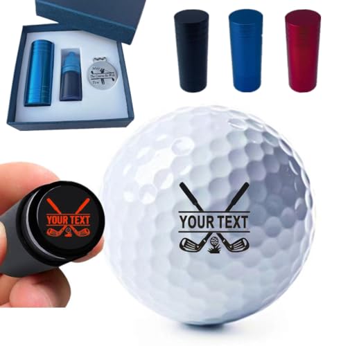 JSWLYWMTPJ 32 Design Custom Golf Ball Stamp Personalized Golf Ball Stamper Self-Inking Golf Ball Stamp Markers Reusable Golf Ball Mark Your Own Golf Ball Stamp Golfer Gift Golfing Accessories
