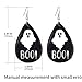 Vanjewnol Halloween Earrings for Women Ghost BOO Earrings Black Teardrop Faux Leather Dangle Earrings for Women Fashion E72C