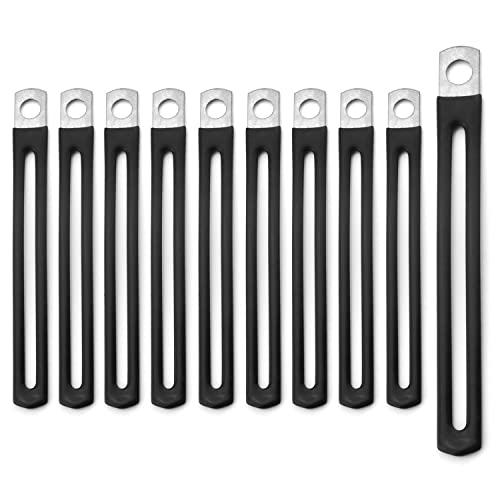 Dghaop 10Pcs Cable Clamp 100X10X6Mm Insulated Clamp Carbon Steel Flexible Wire Clamp #TOP15