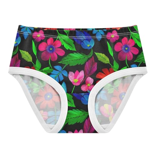 Spring Flowers Pink Green Girls Underwear Toddlers 2t Cotton Girl Panties Cute Designer Briefs Underpants