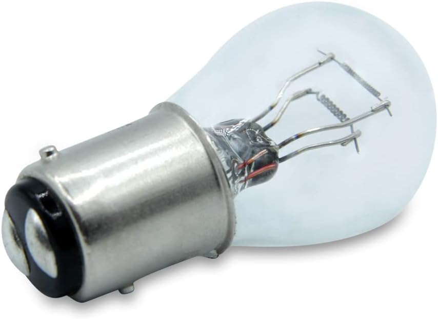 Technical Precision Replacement for Tungsram 1078 Light Bulb 21W 24V S8 Indicator Bulb - S8 Automotive Incandescent Lamps - BAY15D Base - Clear Finish - 2 Pack
