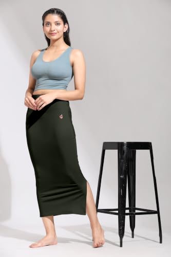 Image of TRENDMALLS Women's Polyester Spandex Stretchable Straight Saree Shapewear Petticoat for Women, Cotton Blended, Skirts for Women, Saree Shaper