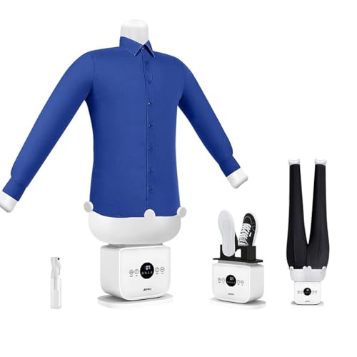Defroisseur Chemise Automatique 2-En-1,Mannequin Repassage Chemises à Air Chaud,Sèche Et Lisse Chemises/Pantalons En 8 Minutes,Remplace Fer Repasser Et Centrale Vapeur,Doux Pour Tous Tissus A