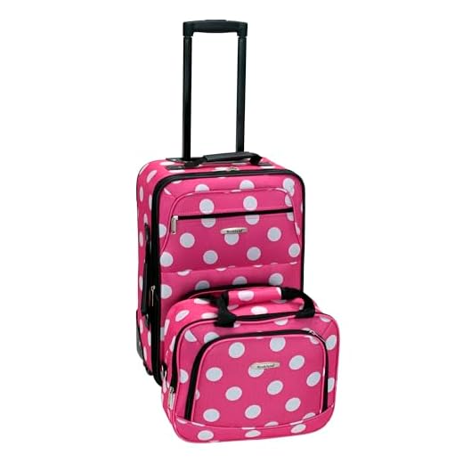 Rockland Softside Luggage Set in Pink