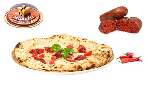 Moretti® Würziger Spilinga Nduja 400g (400g, 1er Pack) | Vakuumverpackt | Gourmet Artisan Streichsalami | Hergestellt in Kalabrien | Keine GVO