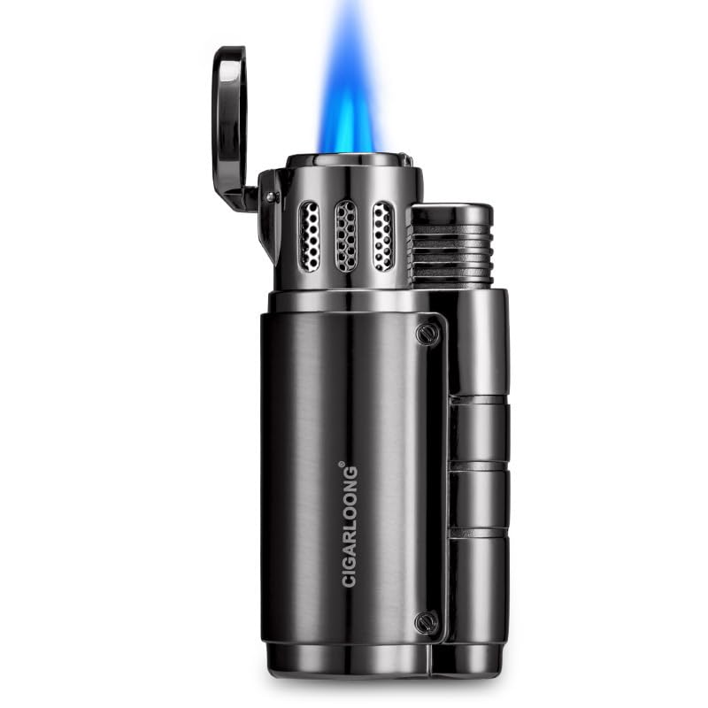 Encendedor de mecha con tapa para hombre resistente al viento
