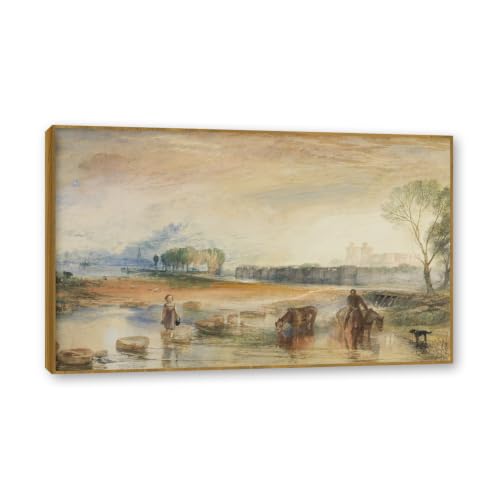 Toile J.M.W. Turner et cadre en teck pour une décoration murale poétique et intemporelle