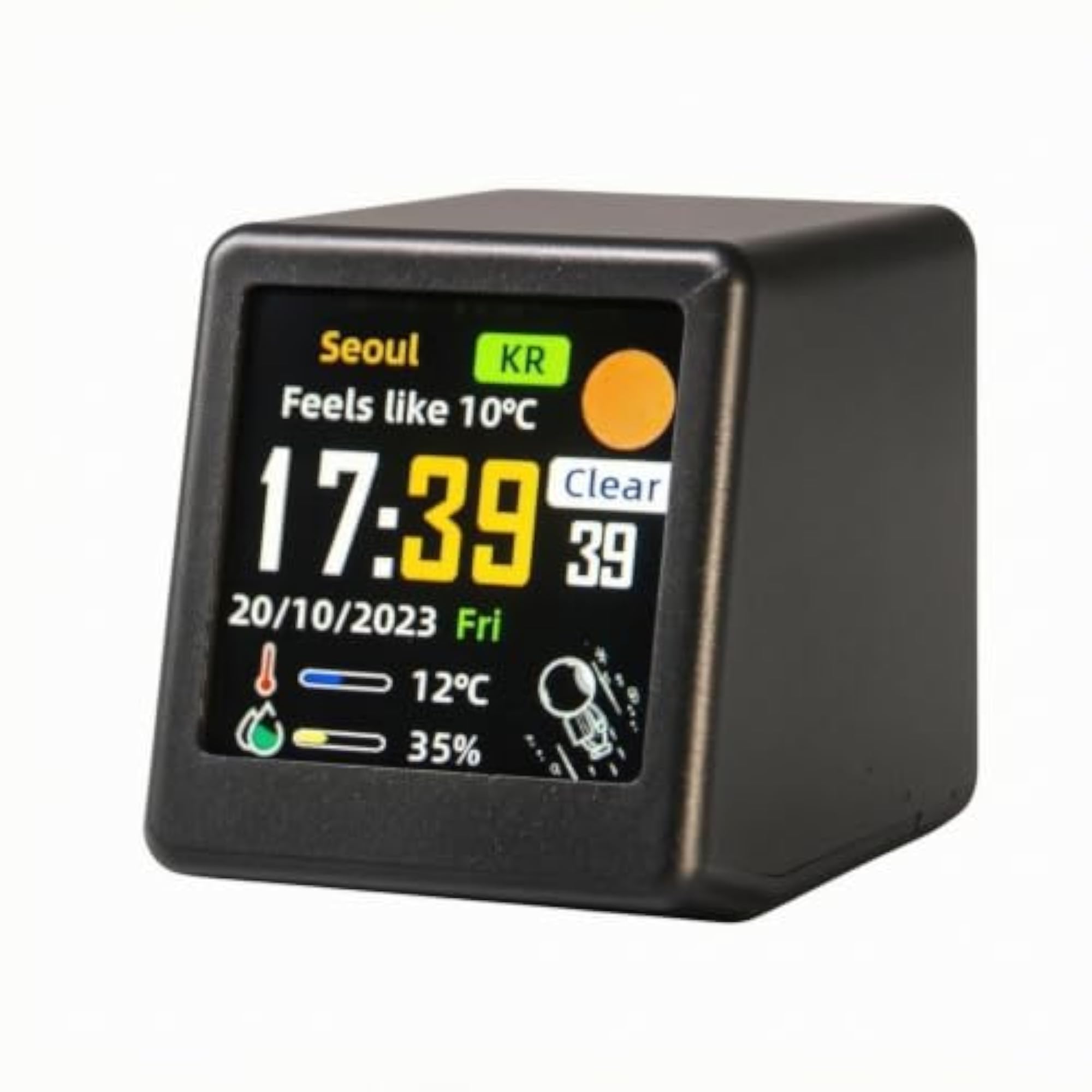 USB Connection Weather Clock, Compact Design