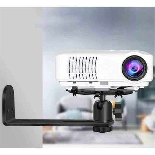 Soporte de pared para proyector con bandeja de metal y cabezal universal ajustable 7