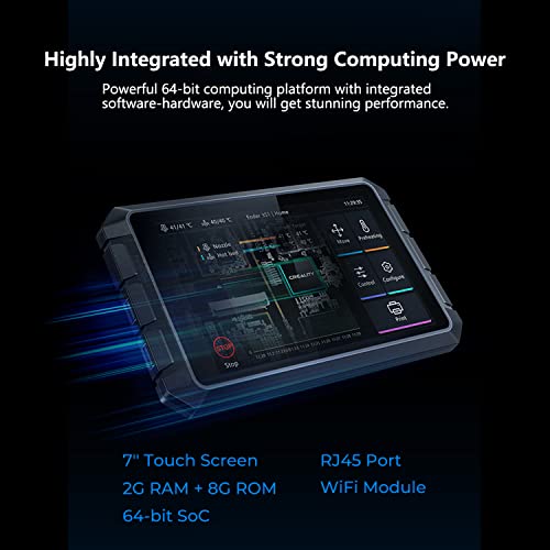 Creality Sonic Pad Klipper, 7 Inch Touch Screen 3D Printer Accessories Smart Pad Based on Klipper Firmware with Higher Printing Speed for Ender 3 V3 SE/Ender 3 Max Neo/Ender 3 V2/Ender 3 S1 3D Printer by Creality - Used condition - Image 3