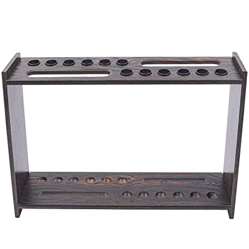 Bathrena 12-Hole Pool Cue Rack with Triangle