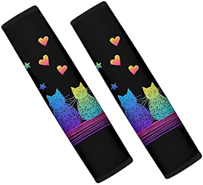 Showudesigns Bee Floral Seat Belt Cushion Pads Yellow Seat Belt Shoulder Pad Adult Kids Universal Fit/Seatbelt Strap Cover Protect Neck and Shoulder