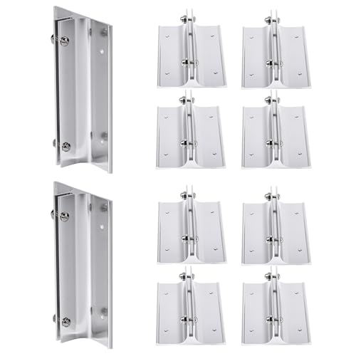 SINKAA Aluminum Corridor Sign Holder, 10 Pack Direct Sign Mount Bracket, Design for Restroom, Conference Room Classic Silver Signs - 4