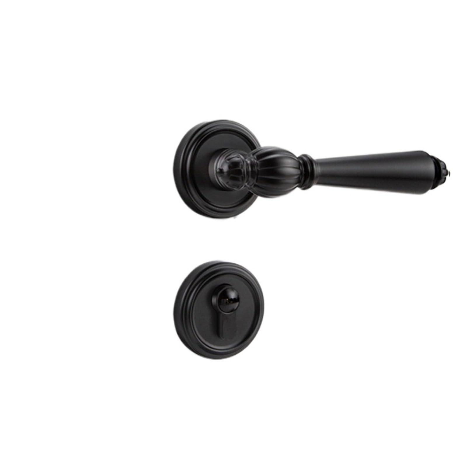 Serrure de porte dorée poignée en bois légère et silencieuse pour intérieur