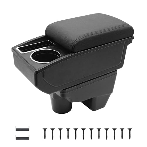YJYWZH Car Armrest Box for Toyota Yaris Cross Elegant Automotive Accessories Center Console Storage Box with Cup Holder, Black Thread