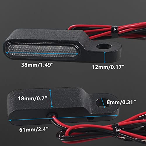 Poseng 2Pcs Universal 12V Mini Motorcycle Indicators Handlebar Led Turn Signal Light Signal Lamp Flasher Amber Light #TOP2