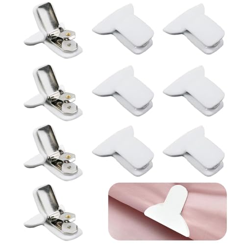 SGSCFG Set da 10 Parti di Strumenti di Fissaggio del Soffitto, Clip Trapunte Anti-Cambio, Clip per La Lama della Lama di Scorrimento, Articoli per La Casa, Biancheria da Letto per Accessori.