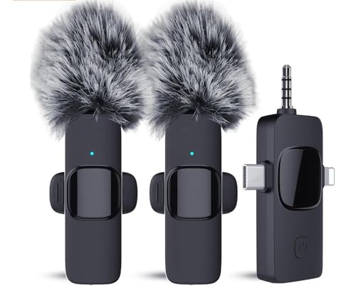 3-in-1 Wireless Microphone System – Compatible with iPhone, Android, USB-C
