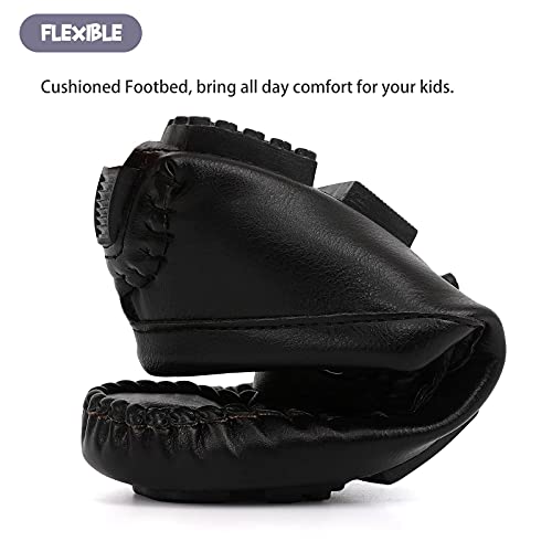 Samilor Boys Dress Shoes Toddler Dress Shoes Boys Loafers Casual Penny Loafer Moccasin Dress Driver Shoes For Boys And Girls Black Little Kid 12 #TOP4