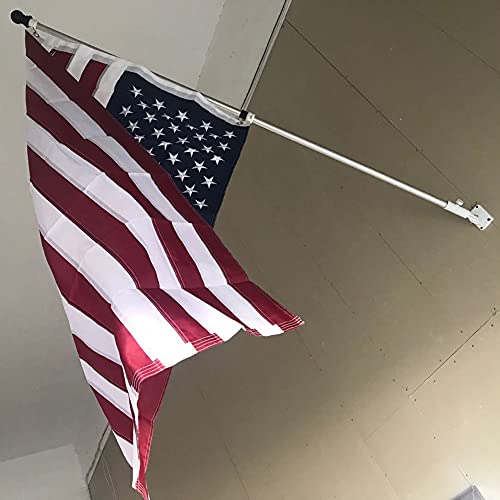 Lasenersm 2 Pieces Flag Pole Rings Flagpole Mounting Rings Plastic Flag Pole Rings 360 Degree Rotating Flagpole Rings Buckle Flag Pole Kit With Carabiner For 1 Inch Diameter Flagpole, White #TOP4