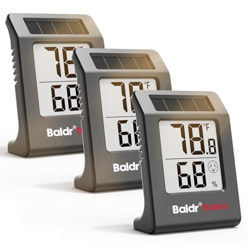 Thermomètre hygromètre contre l'air sec : lot de 3 jauges solaires numériques de 5,6 cm