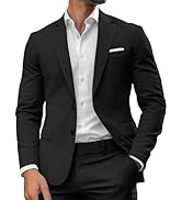 HANBANGWEI Mens Blazer Casual Sport Coats for Men Slim Fit Two Button Lightweight Suit Jacket for...