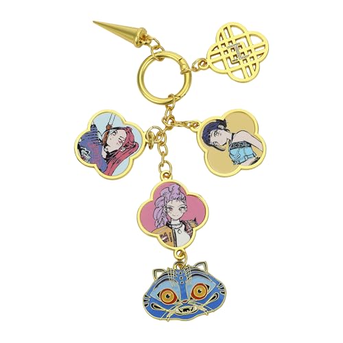 Bioworld KPop Demon Hunters Favorite Characters Zooey Rumi Mira & Derpy Tiger Multi Charm Keychain