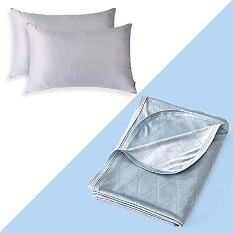 Ailemei Direct Cooling Blanket Twin Size and Cooling Pillow Cases Standard Size Set of 2 Bundle Cover