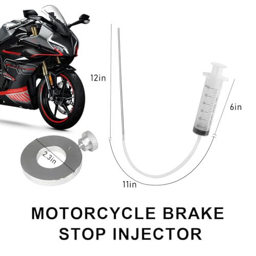Image of Motorcycle Fork Oil Level Tool, Motorcycle Suspension Oil Level Adjuster Gauge Tool with Adjustable Ring, 60ml Syringe Professional Fork Oil Adjuster Kit for Maintenance