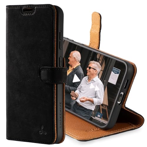 Coque Samsung S24 Plus Snakehive en cuir véritable noir au style vintage unique