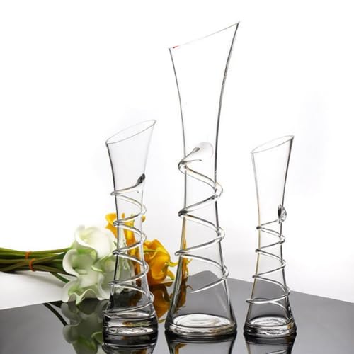 Vase en verre soufflé minimaliste idéal pour décorer une table basse