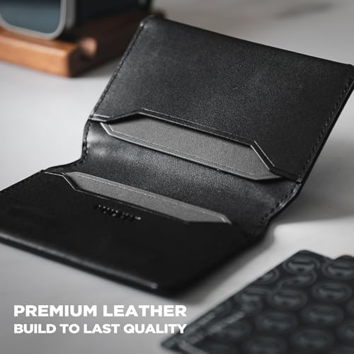 Image of VULKIT Slim Minimalist Card Holder RFID Blocking Leather Credit Card Holder Front Pocket Wallet Magnetic Closure