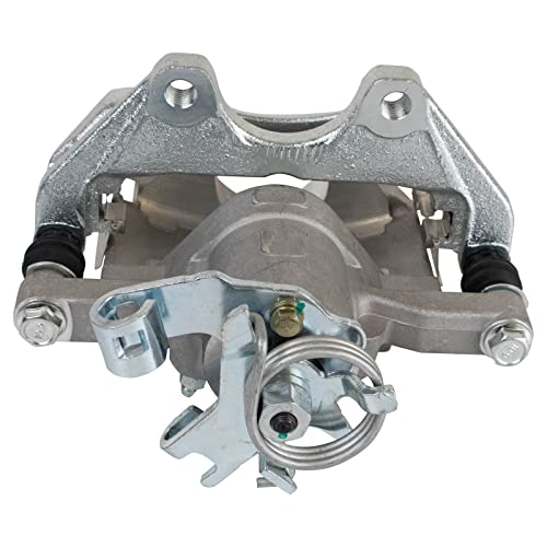 Image of TRQ Rear Brake Caliper Set Zinc Coated Brackets Hardware Compatible with 2006-2011 Buick Lucerne 2006-2011 Cadillac DTS