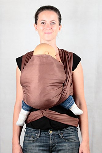 Fular portabebé ergonómico Ling Ling d'Amour (Chocolate, 4,6m)