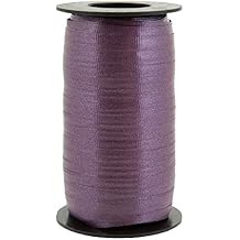 Berwick Offray 1 50 3/16" Wide Crimpled Curling Ribbon, 500 Yards, Plum Purple